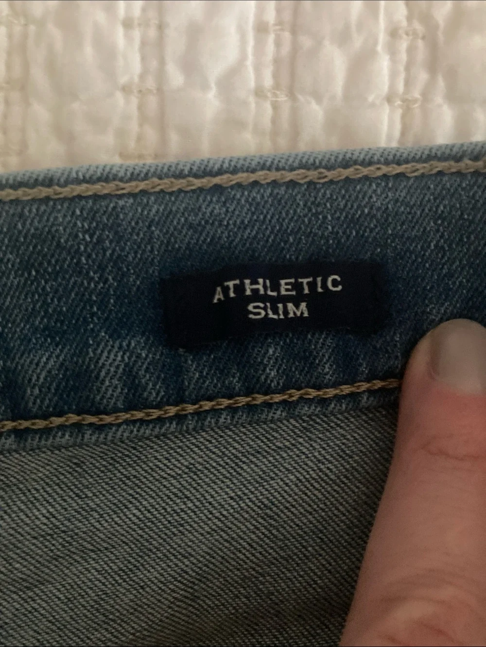 J. Crew Athletic Slim Straight Men's Jeans in Washed Blue